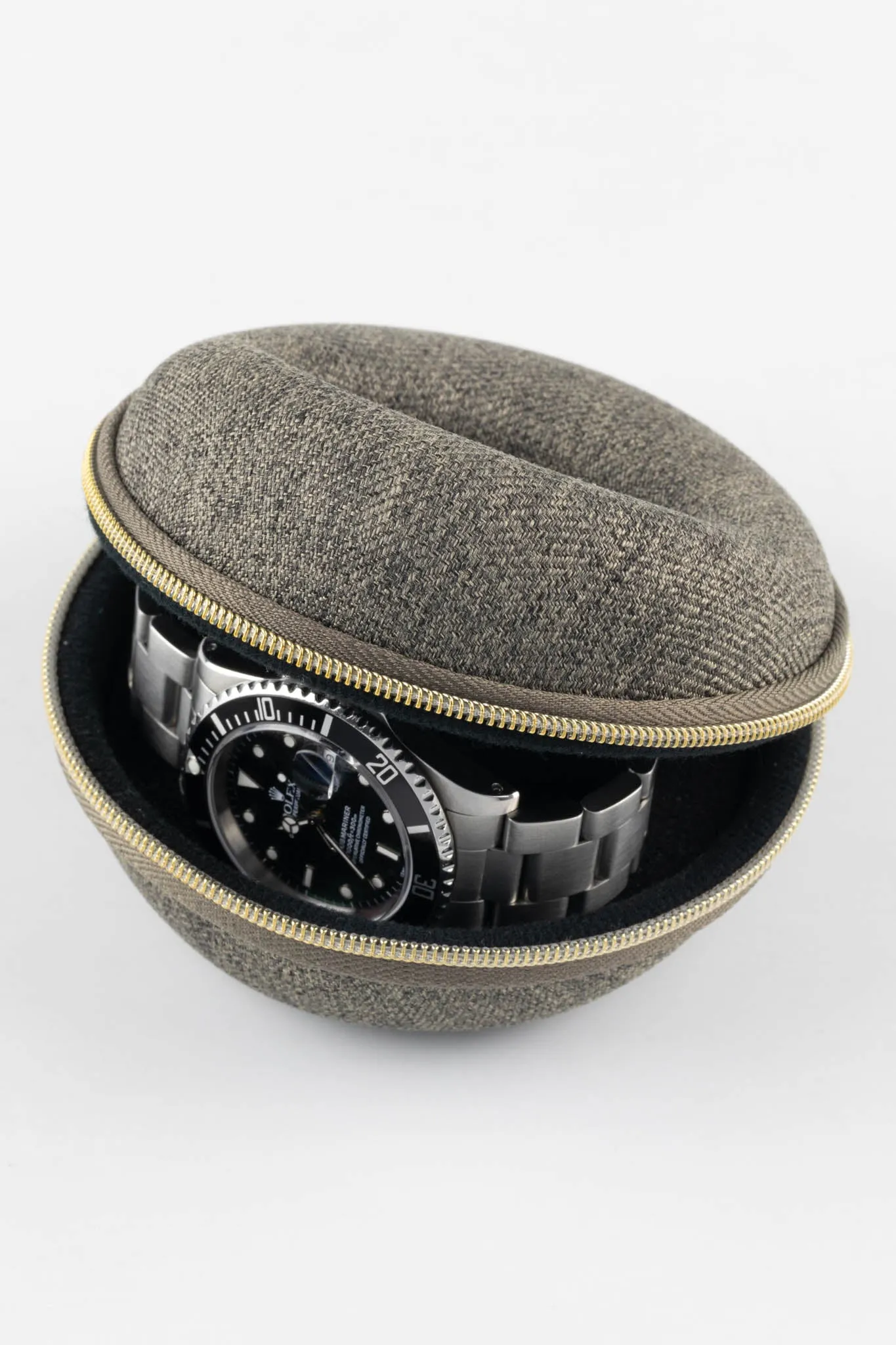 Oyster - 1 Watch Travel Case - Tweed Brown