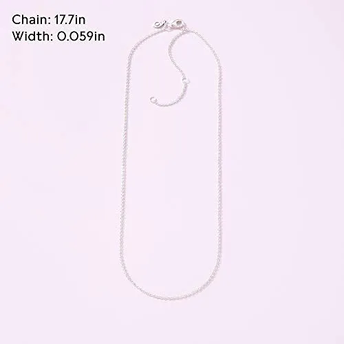 Pandora Jewelry Classic Cable Chain Sterling Silver Necklace, 17.7"