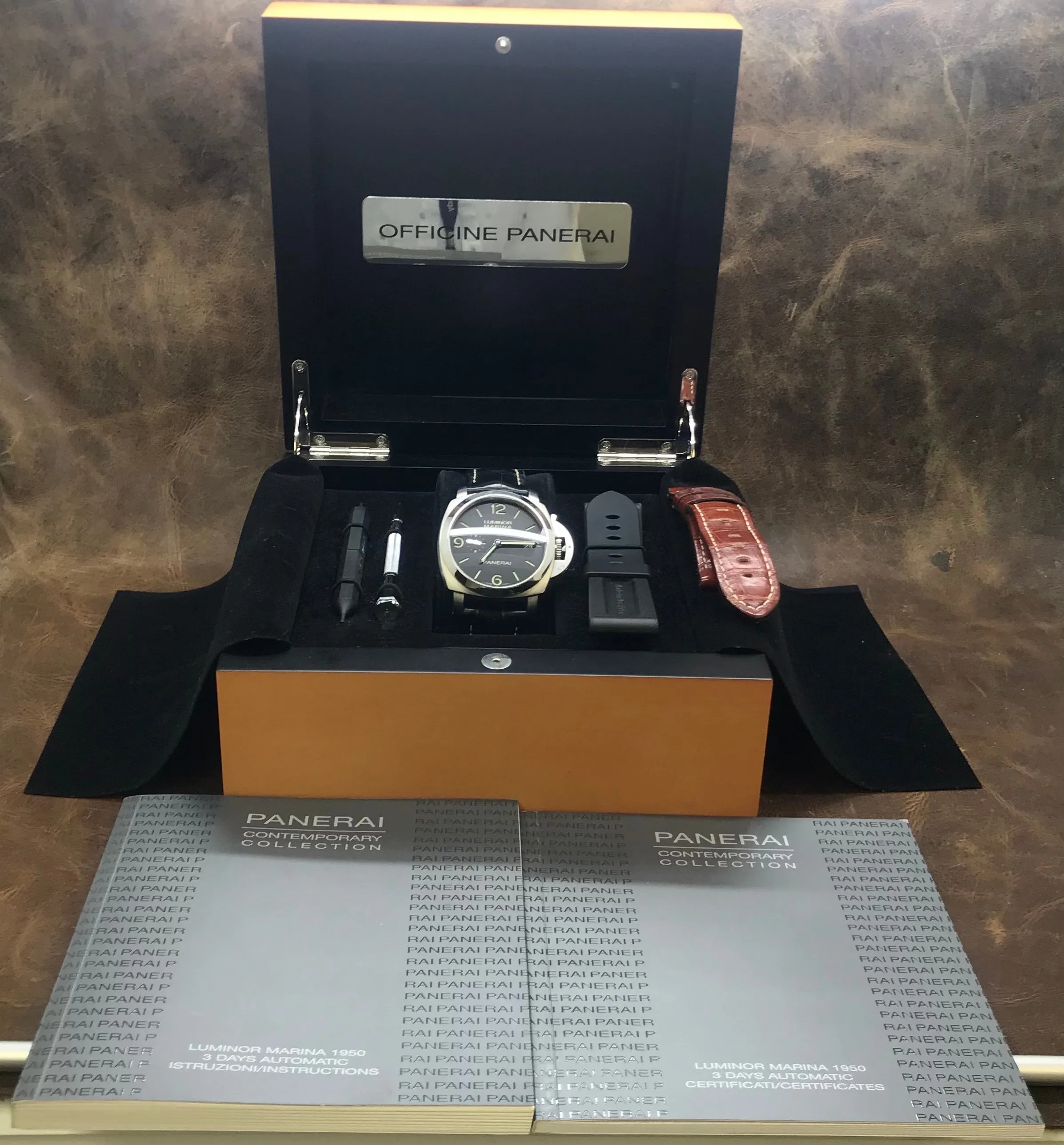 Panerai Luminor 1950 3 days PAM00312 Black Dial Automatic Men's Watch