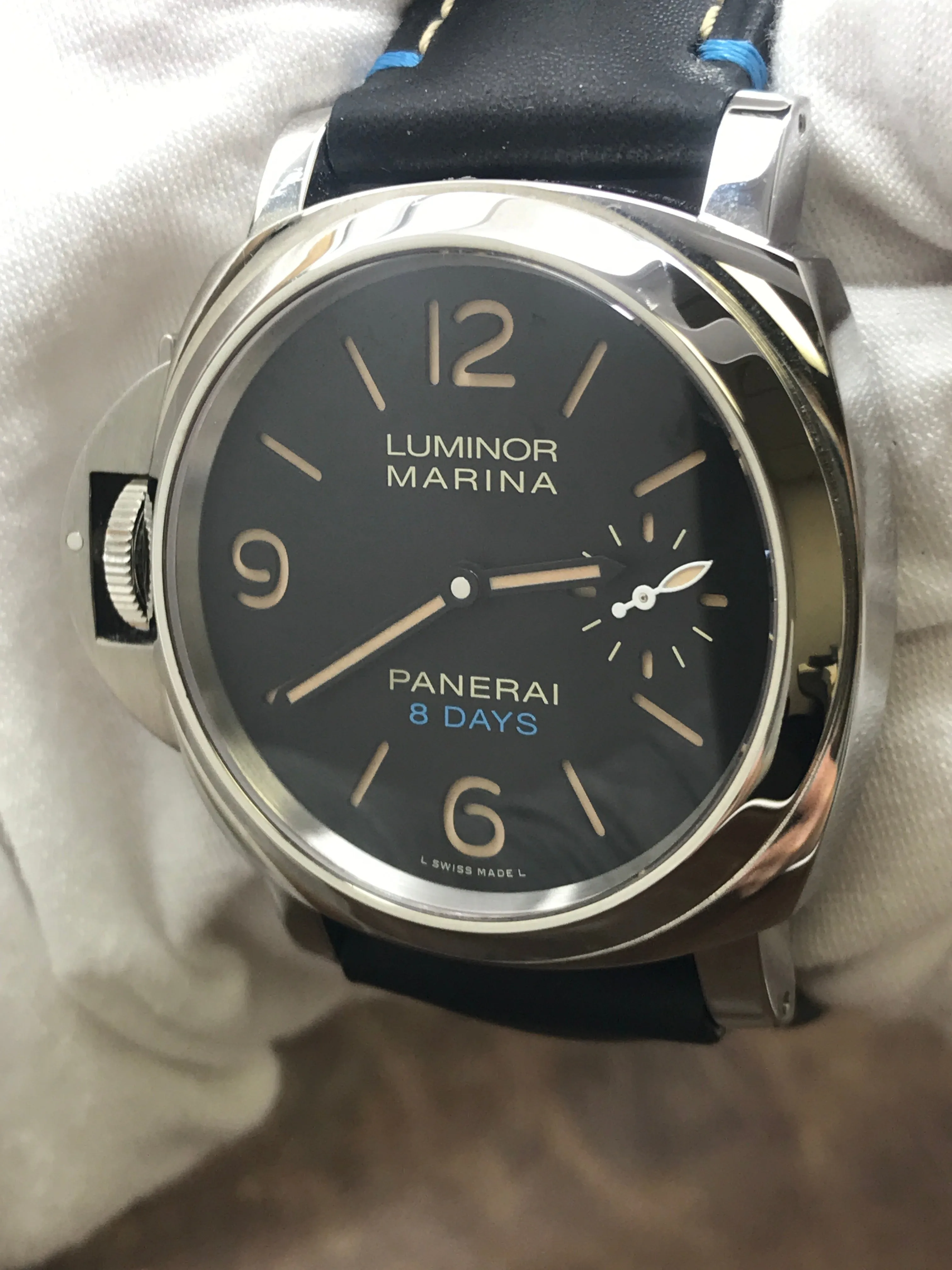 Panerai Luminor 8 Days PAM00796 Black Dial Hand Wind Men's Watch