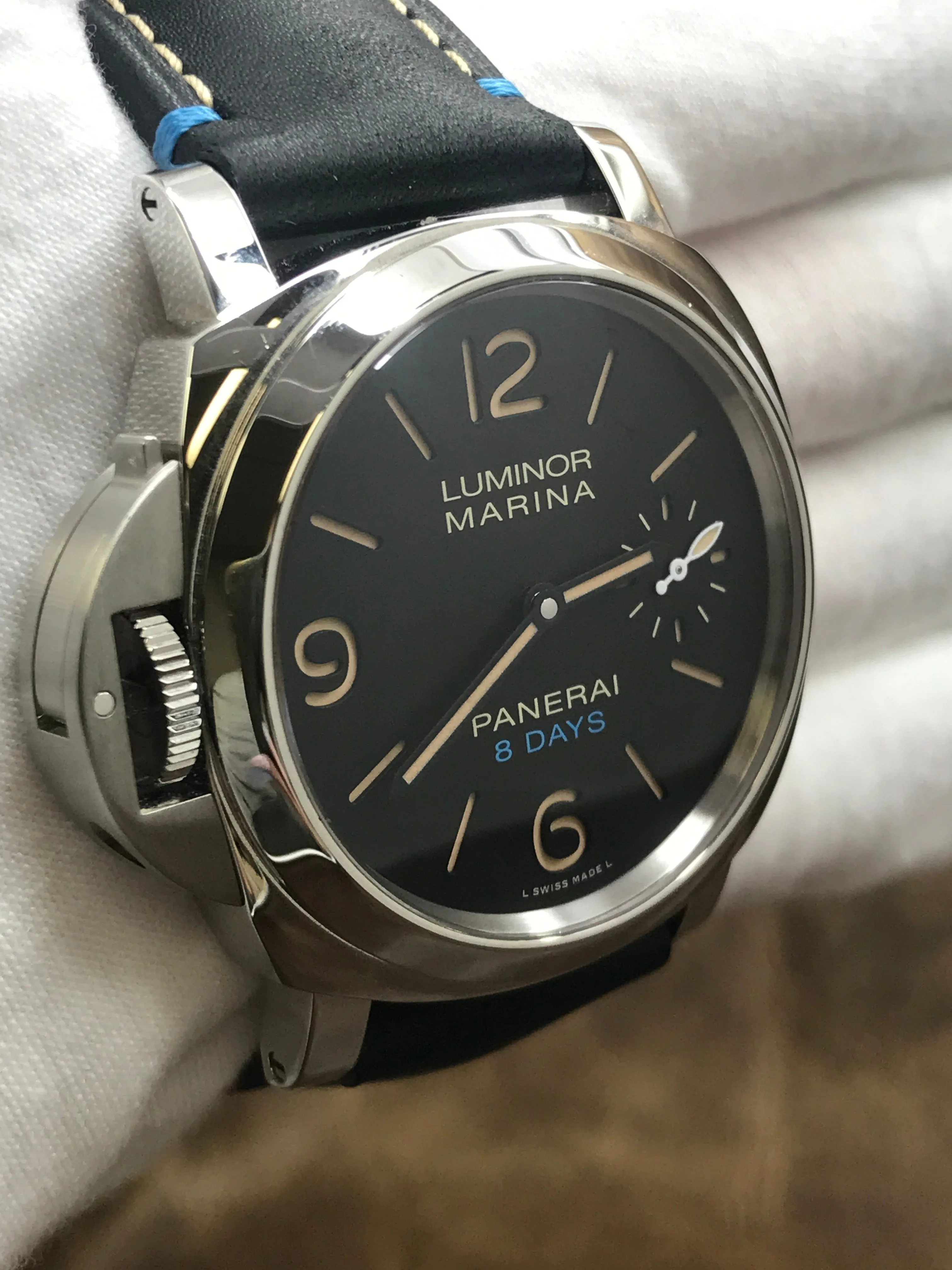 Panerai Luminor 8 Days PAM00796 Black Dial Hand Wind Men's Watch