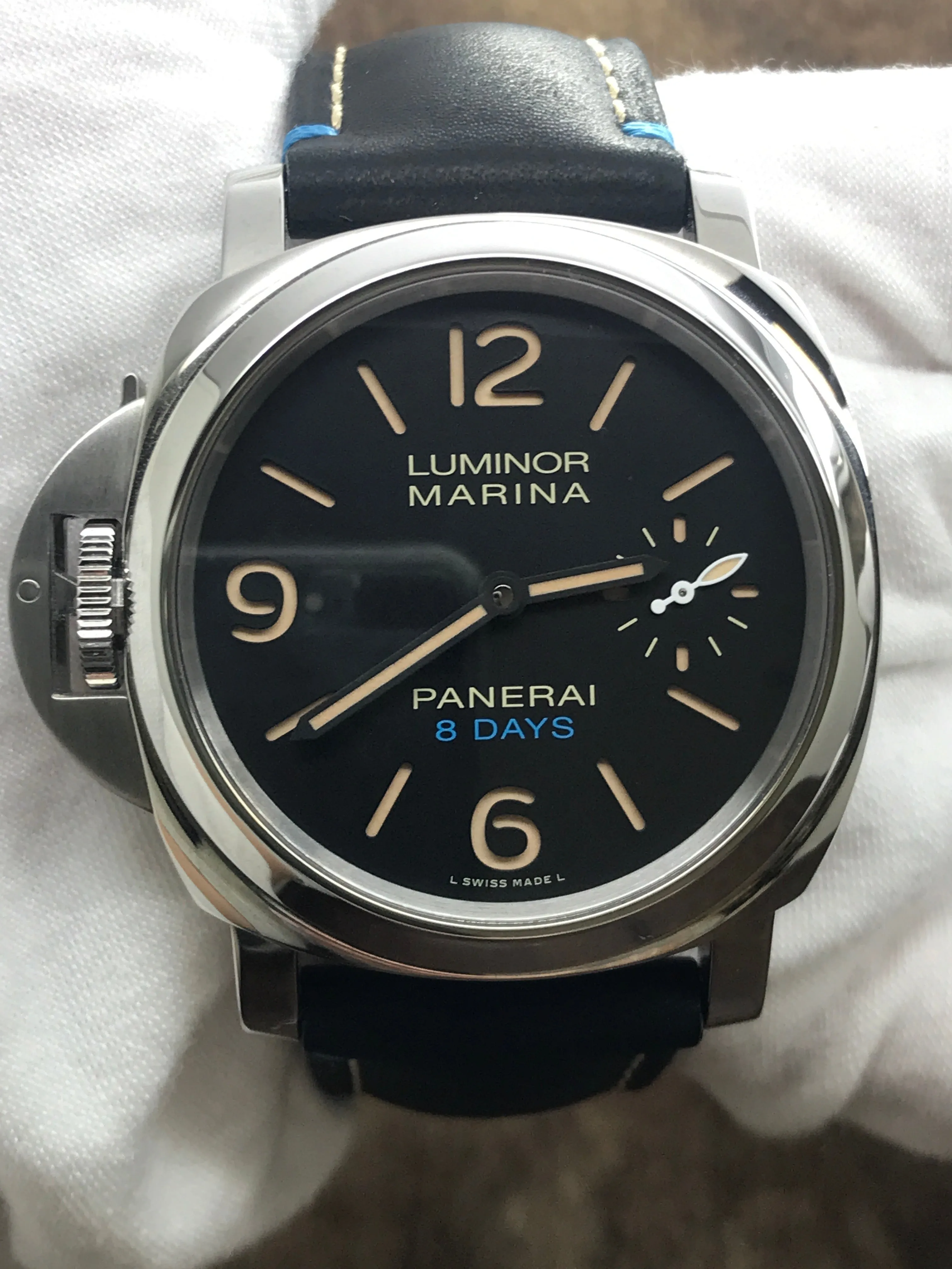 Panerai Luminor 8 Days PAM00796 Black Dial Hand Wind Men's Watch