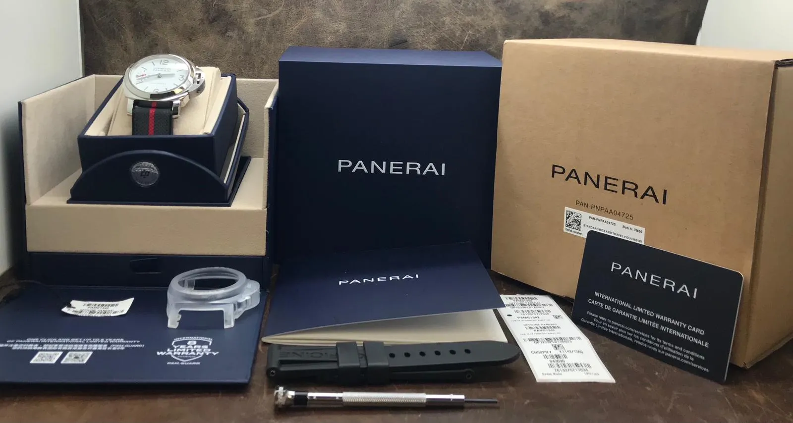 Panerai Luminor Luna Rossa  PAM01342 White Dial Manual Wind Men's Watch