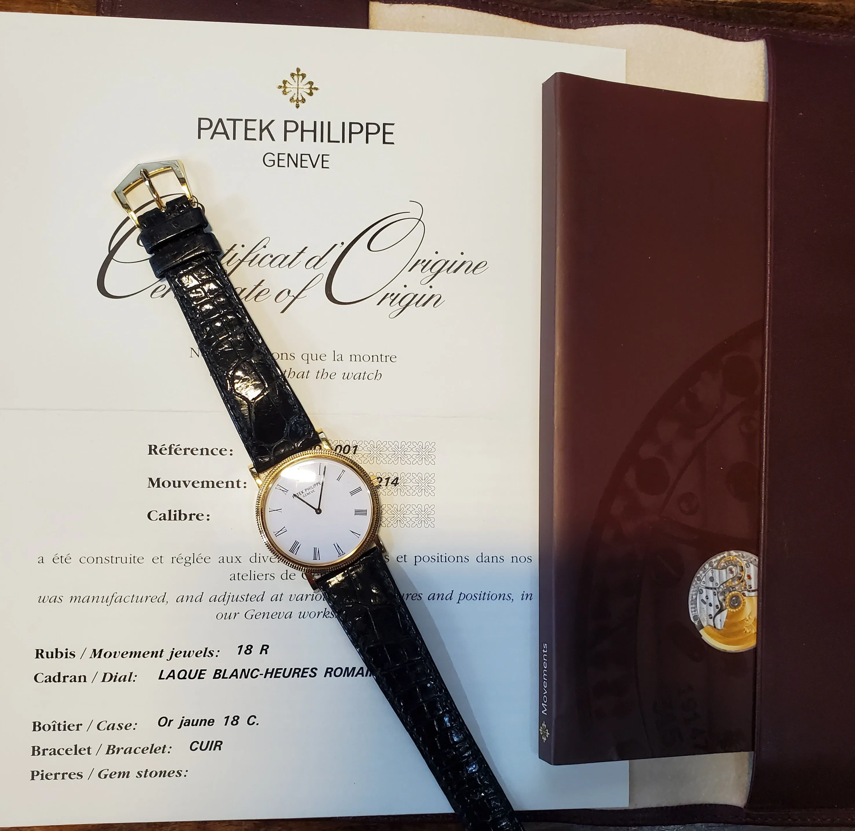Patek Philippe 3520D Extra Thin Calatrava Watch New Unworn, Circa 2000