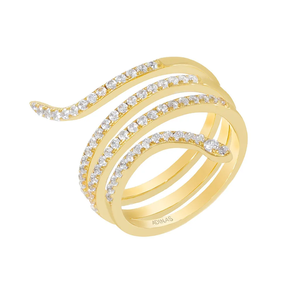Pavé Spiral Ring