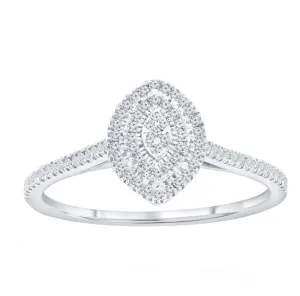 Pave Diamond Marquise Frame Ring