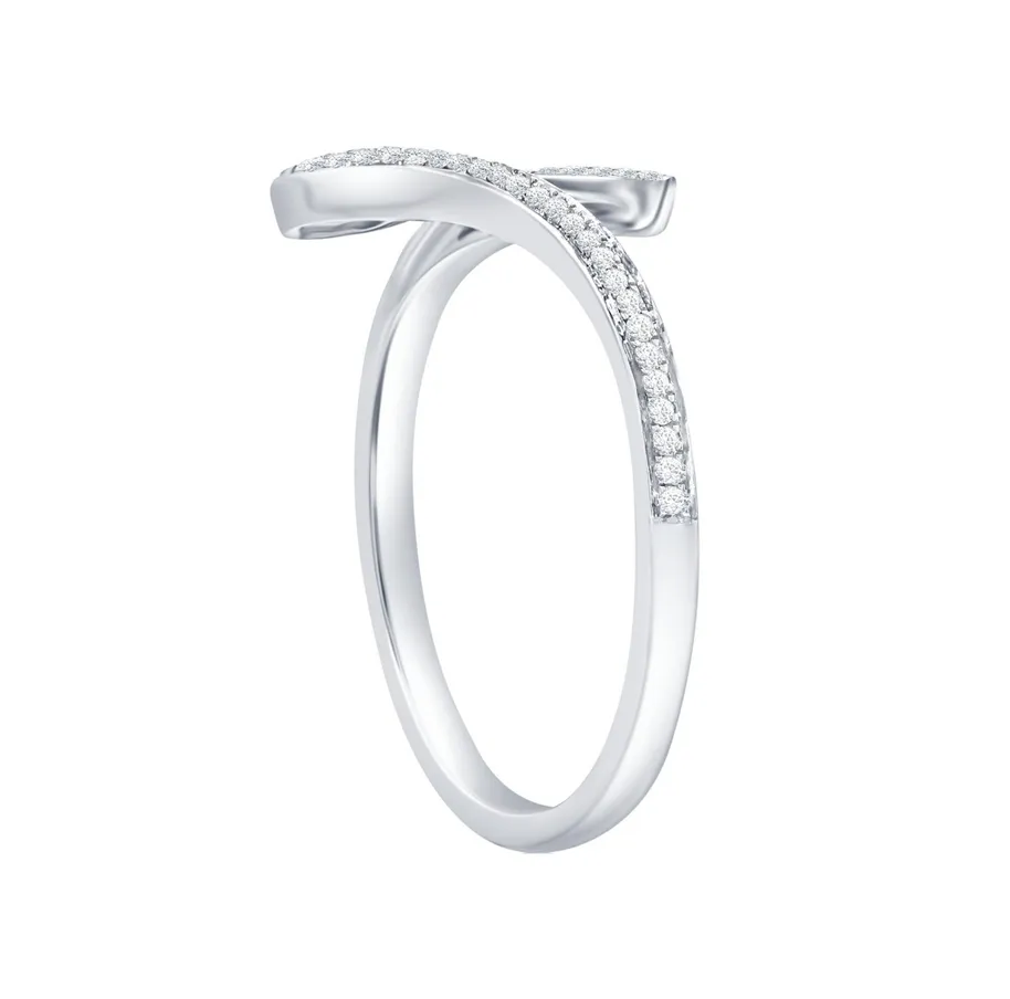 Pave Diamond Snake Ring