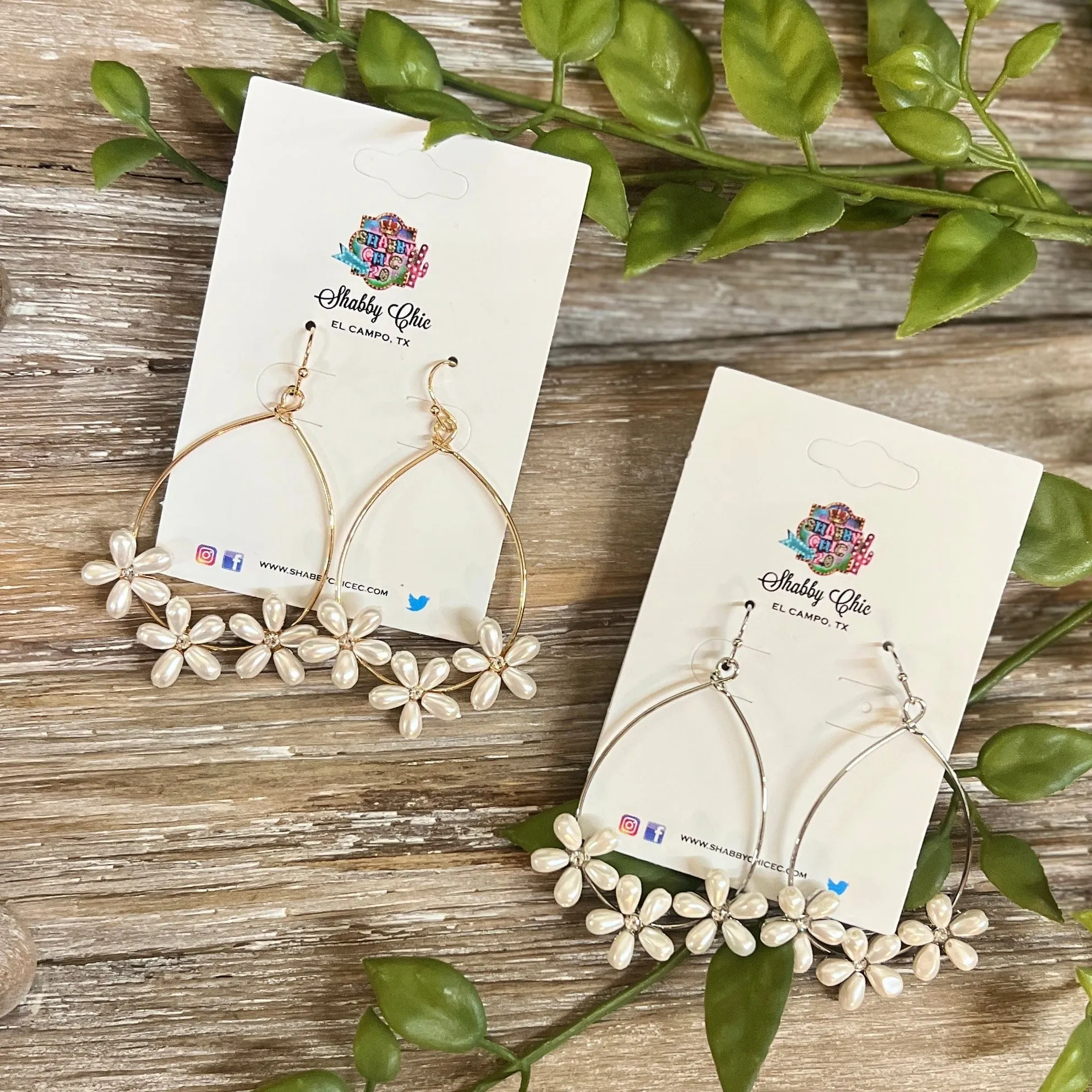 Pearl Flower Earrings
