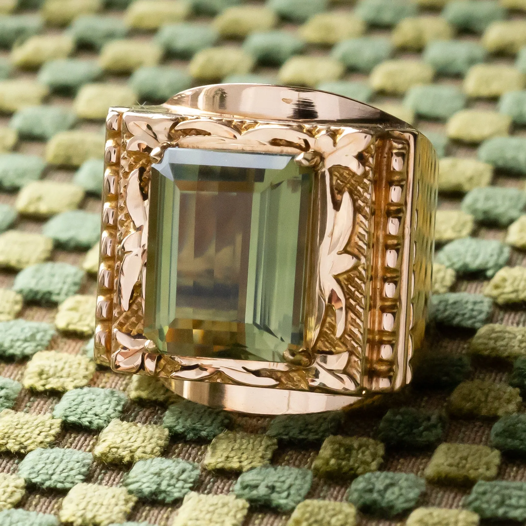 Peridot Statement Ring C. 1940s
