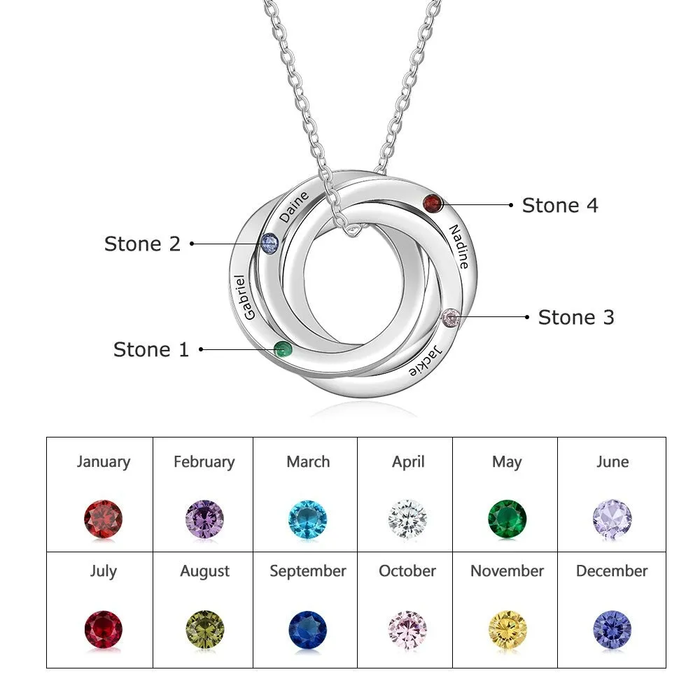 Personalized Intertwined Circle Necklace