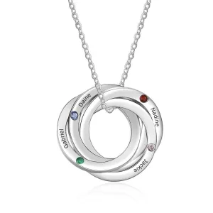 Personalized Intertwined Circle Necklace