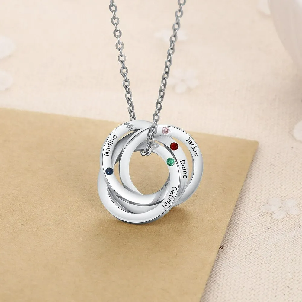 Personalized Intertwined Circle Necklace