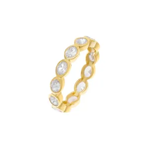 Petite Oval Bezel Eternity Band