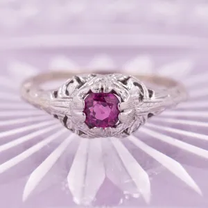Pigeon Blood Ruby Ring C. 1930s
