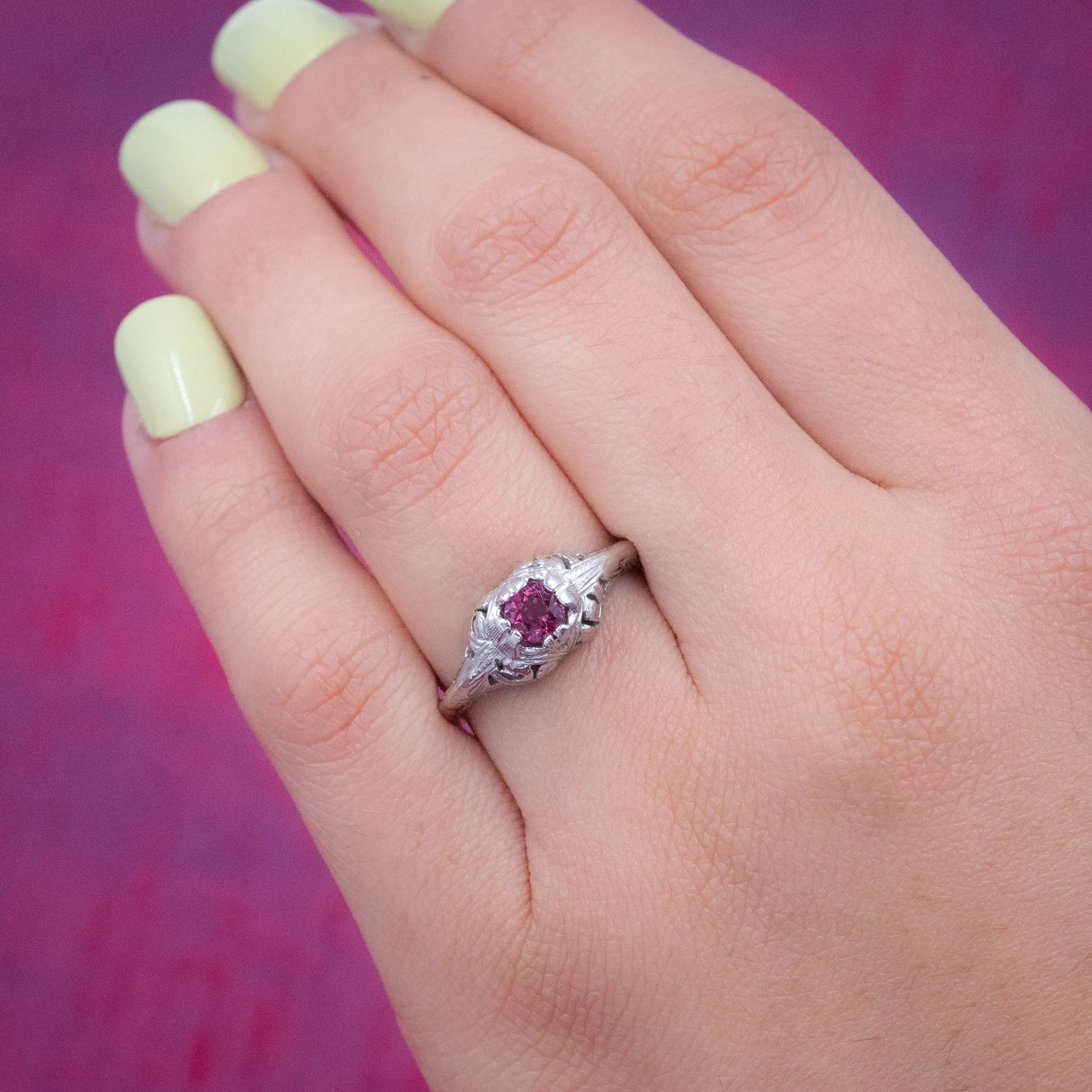 Pigeon Blood Ruby Ring C. 1930s
