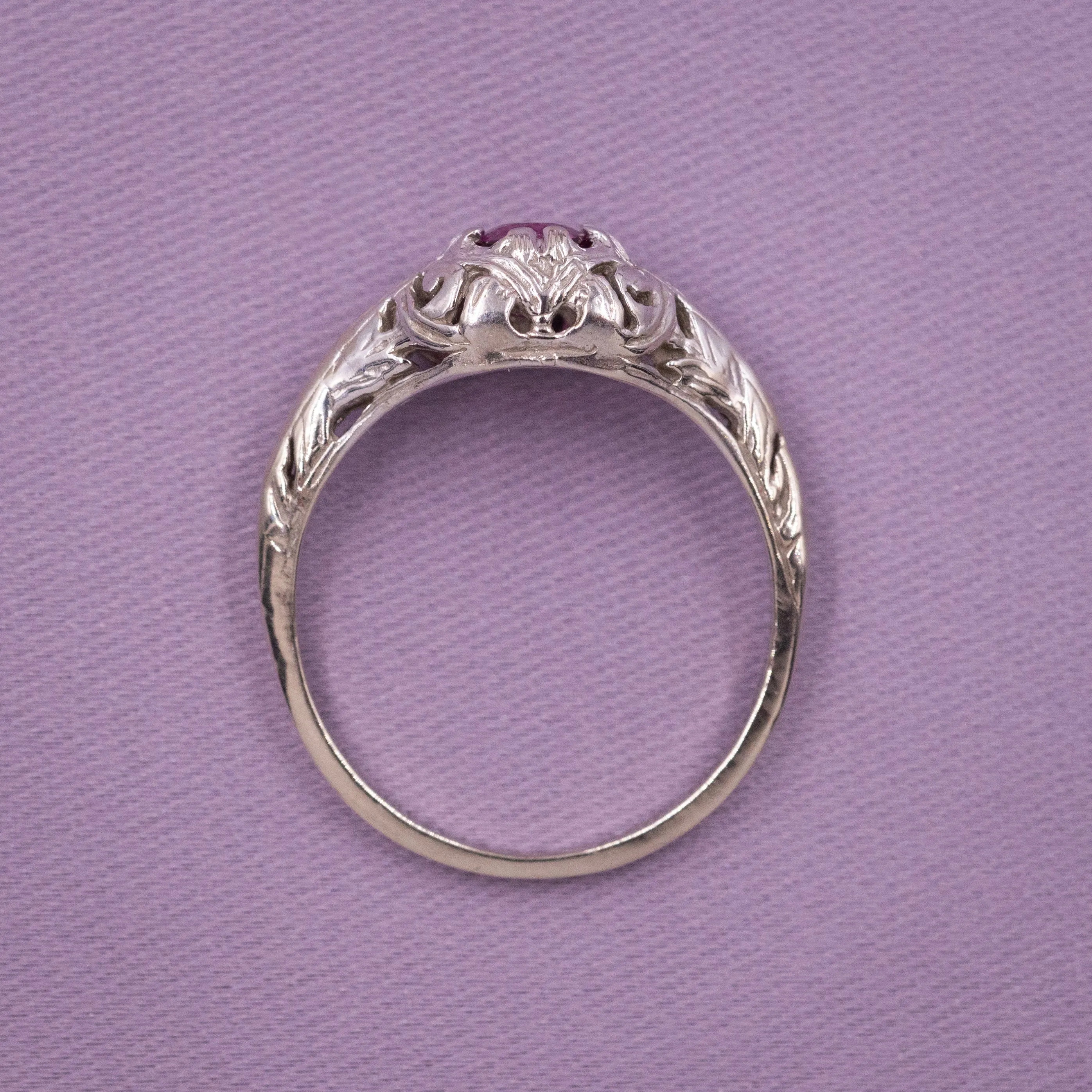 Pigeon Blood Ruby Ring C. 1930s