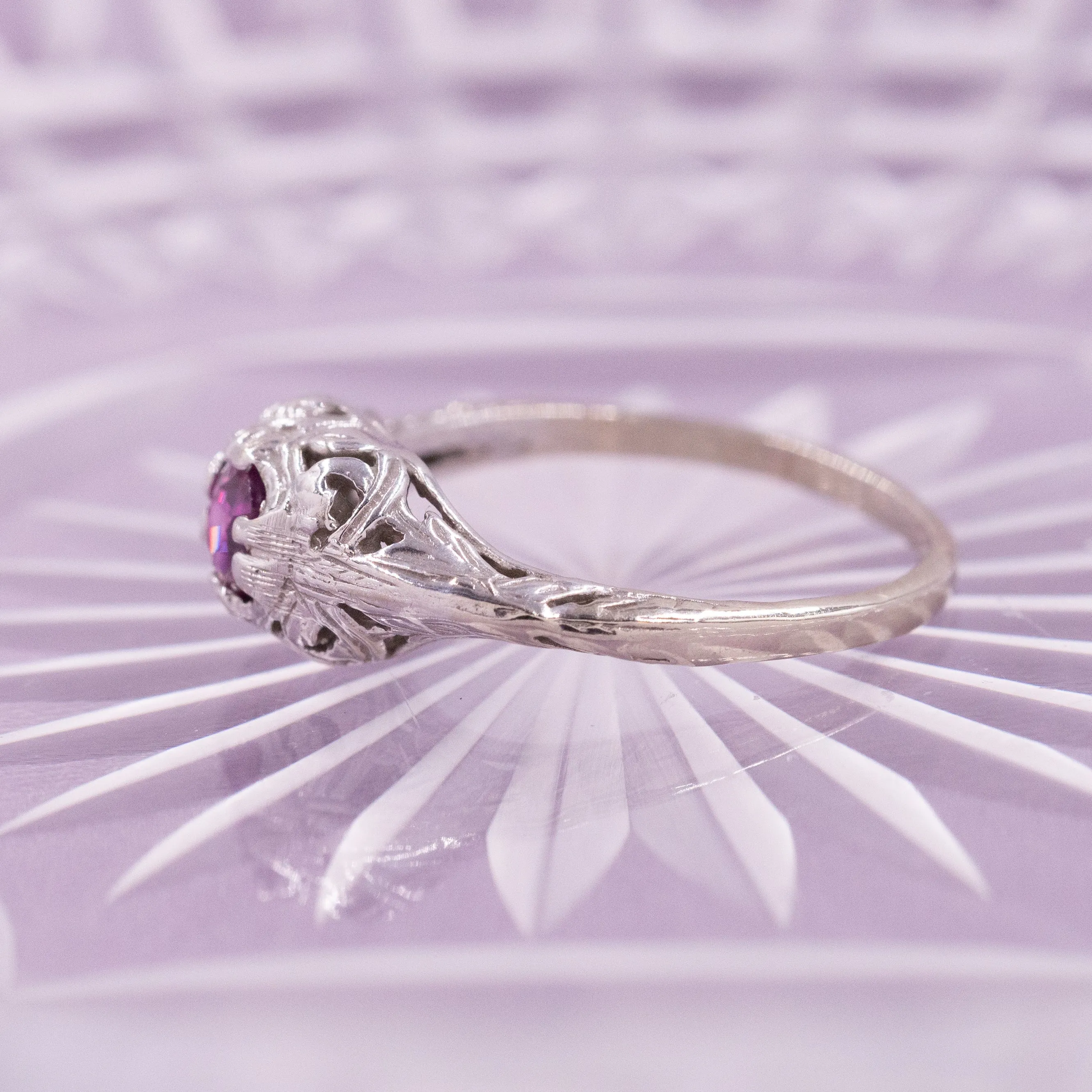 Pigeon Blood Ruby Ring C. 1930s