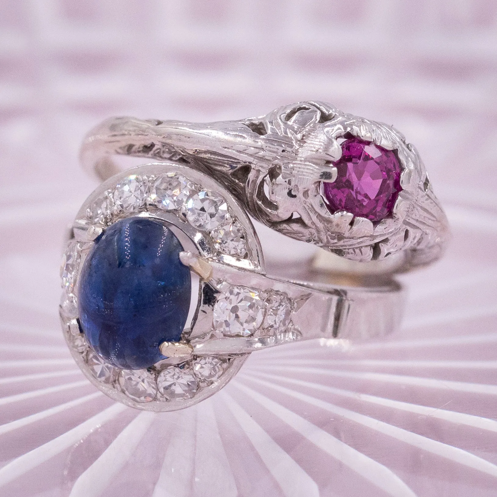 Pigeon Blood Ruby Ring C. 1930s