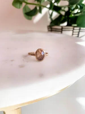 Pink Moissanite Delicate Ring