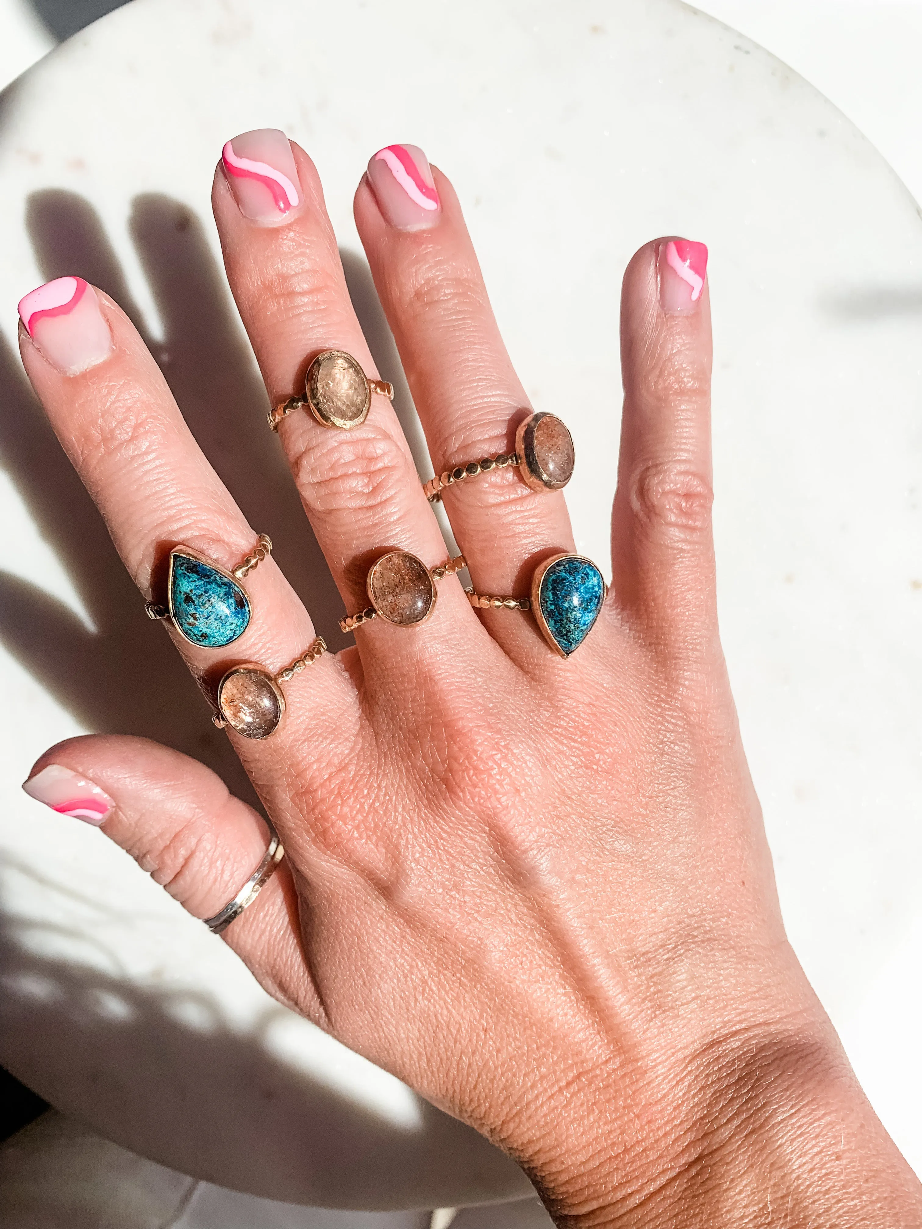 Pink Sandstone Delicate Ring