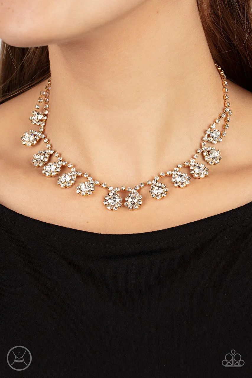 Princess Prominence Gold Paparazzi Choker Necklace