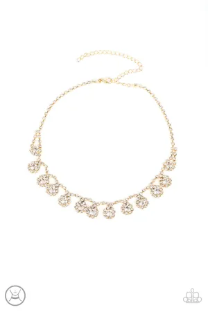 Princess Prominence Gold Paparazzi Choker Necklace