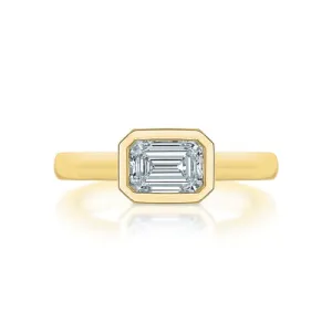Quinn East & West Emerald Cut Diamond Ring