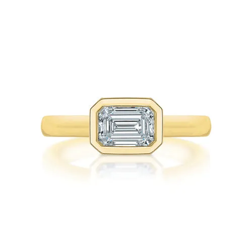 Quinn East & West Emerald Cut Diamond Ring
