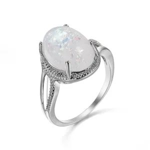 Resin & Silver-Plated Statement Ring