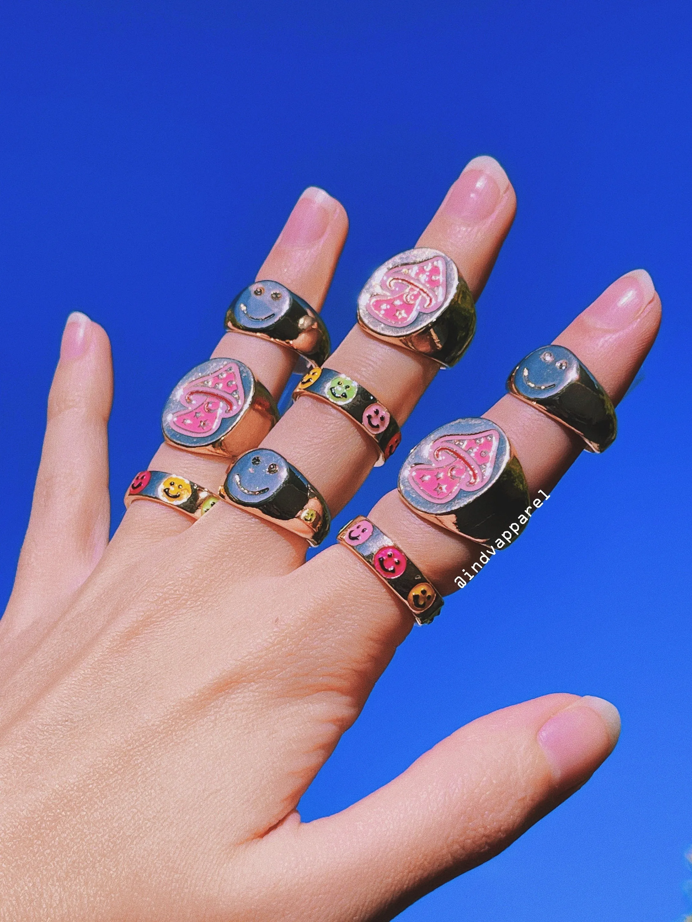 Retro Mushroom Rings