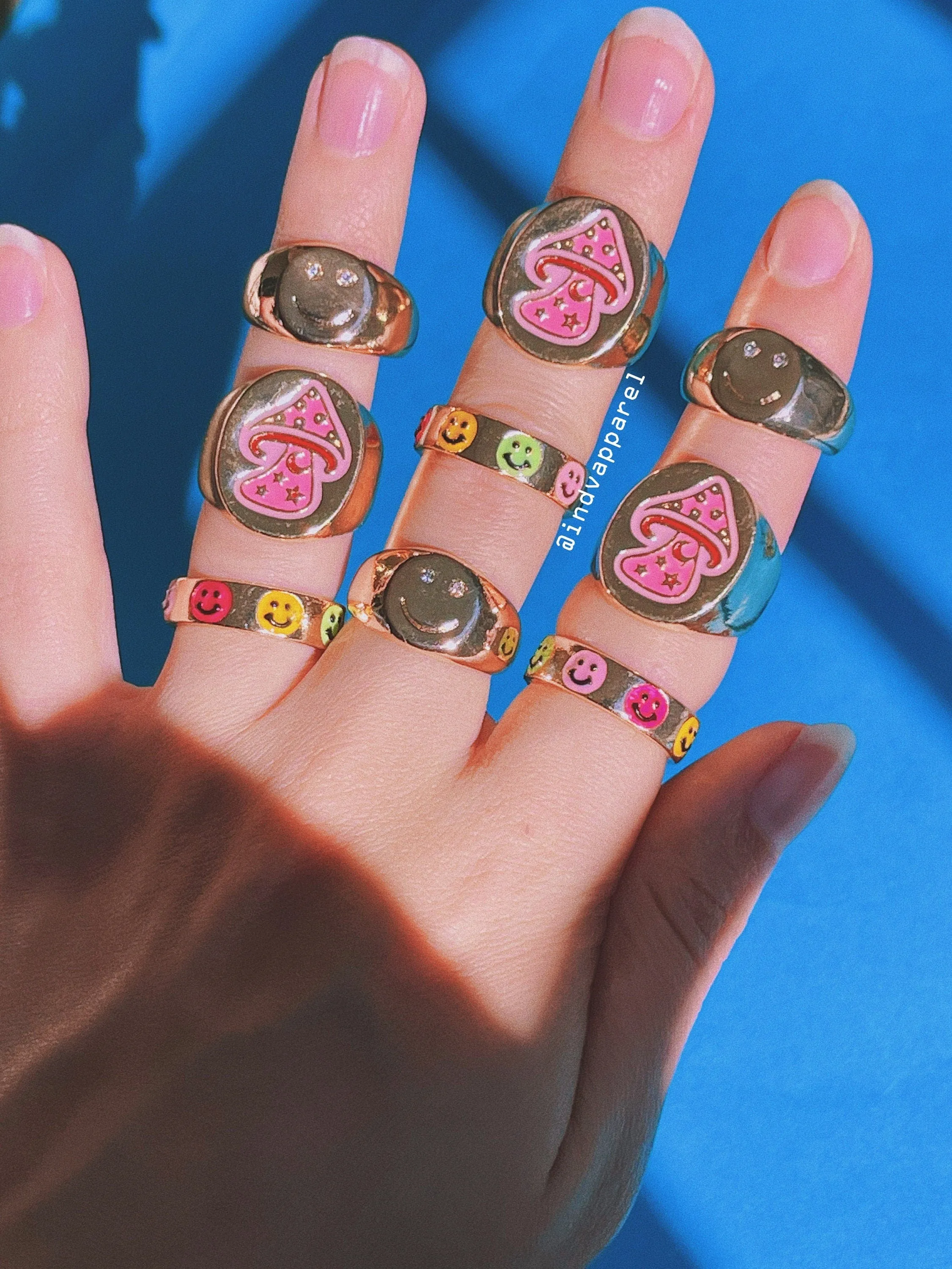Retro Mushroom Rings