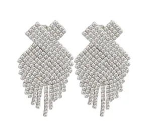 Rhinestone Criss Cross Dangle Earring