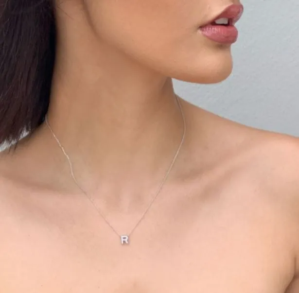 Roberto Coin Tiny Treasures 18K White Gold Diamond Love Letter 'S' Necklace