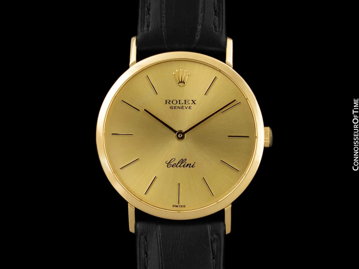 Rolex Cellini Mens 18K Gold Ref. 4112 Handwound Dress Watch - 18K Gold