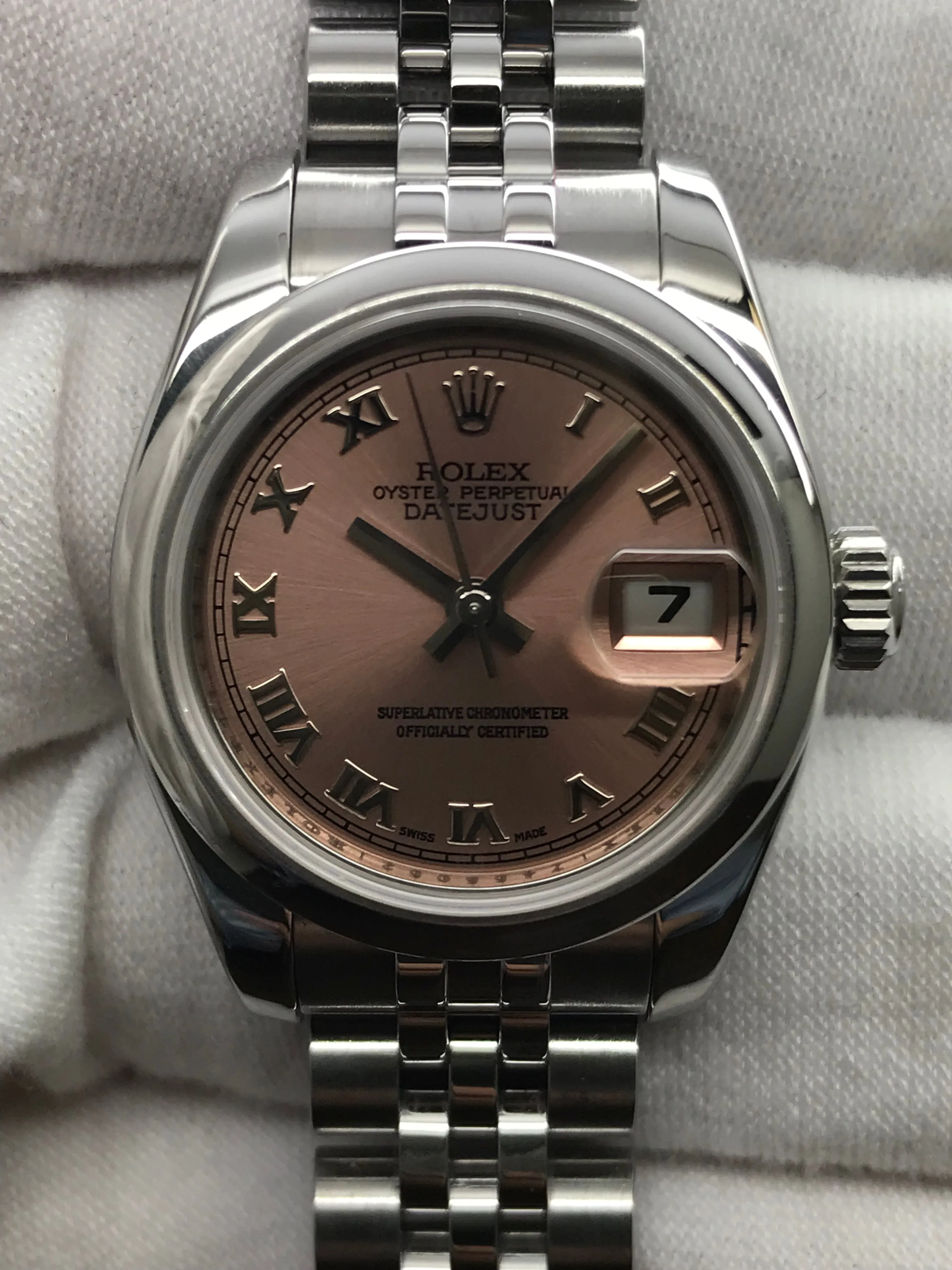 Rolex Datejust 26mm 179160 Pink Dial Automatic Women's Watch