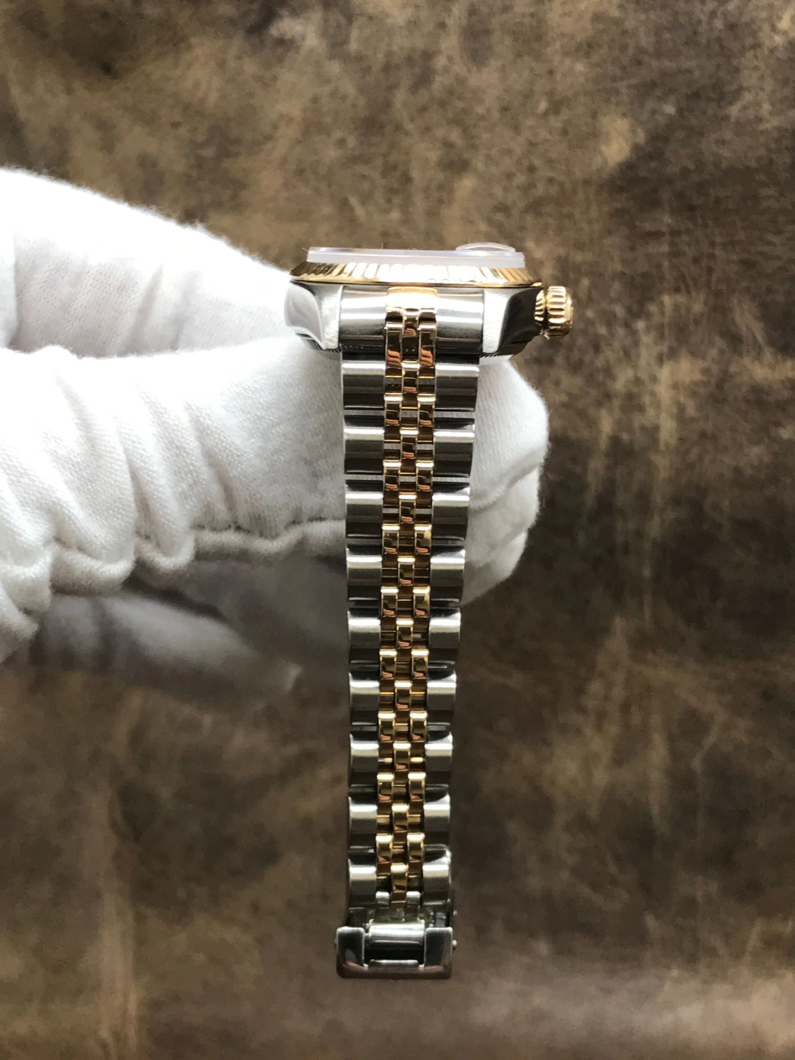 Rolex Datejust 26mm B&P 79173 Custom MOP Diamond Dial Automatic Women's Watch