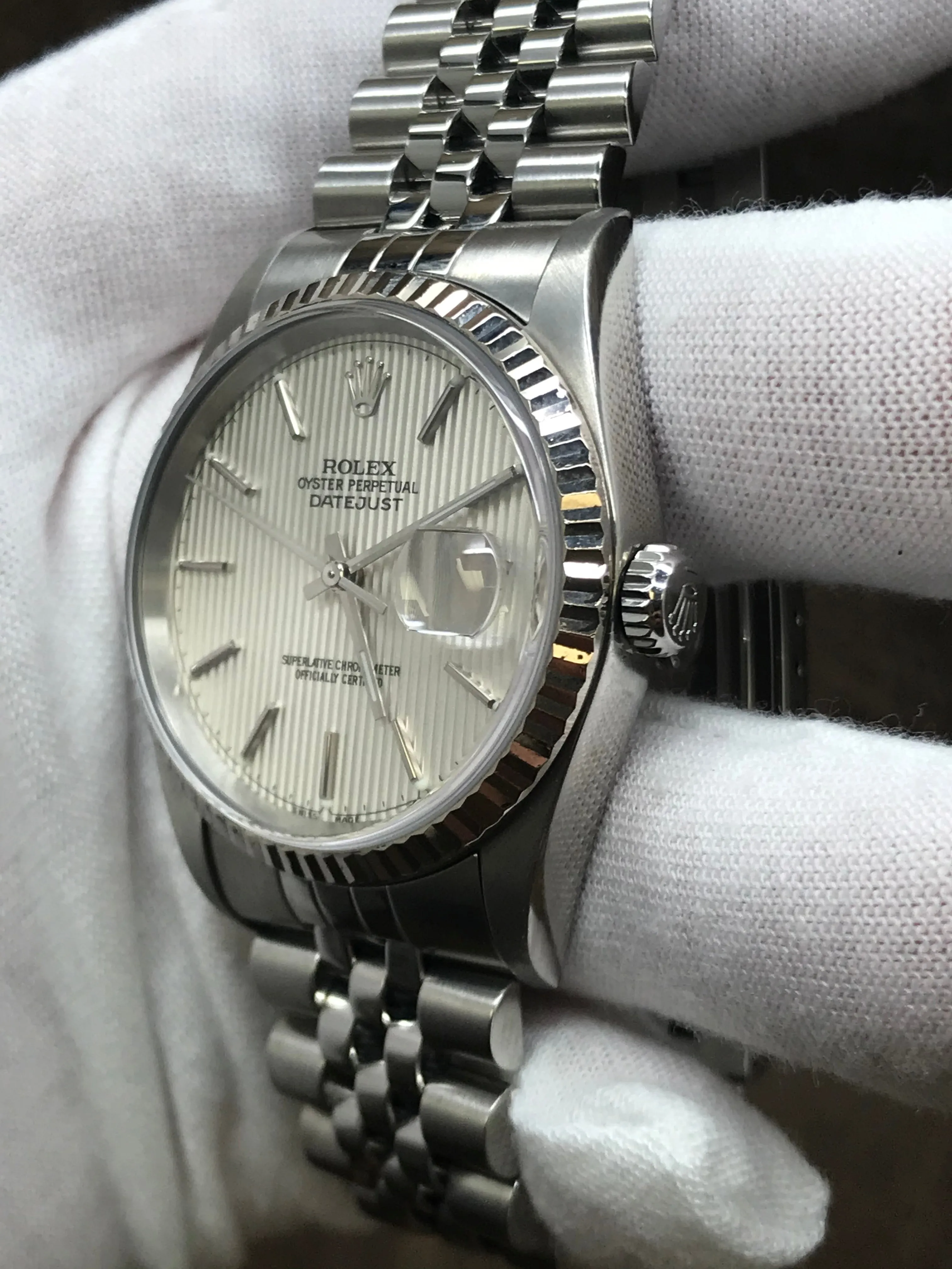 Rolex Datejust 36 16234 Offwhite Linen dial Dial Automatic Watch