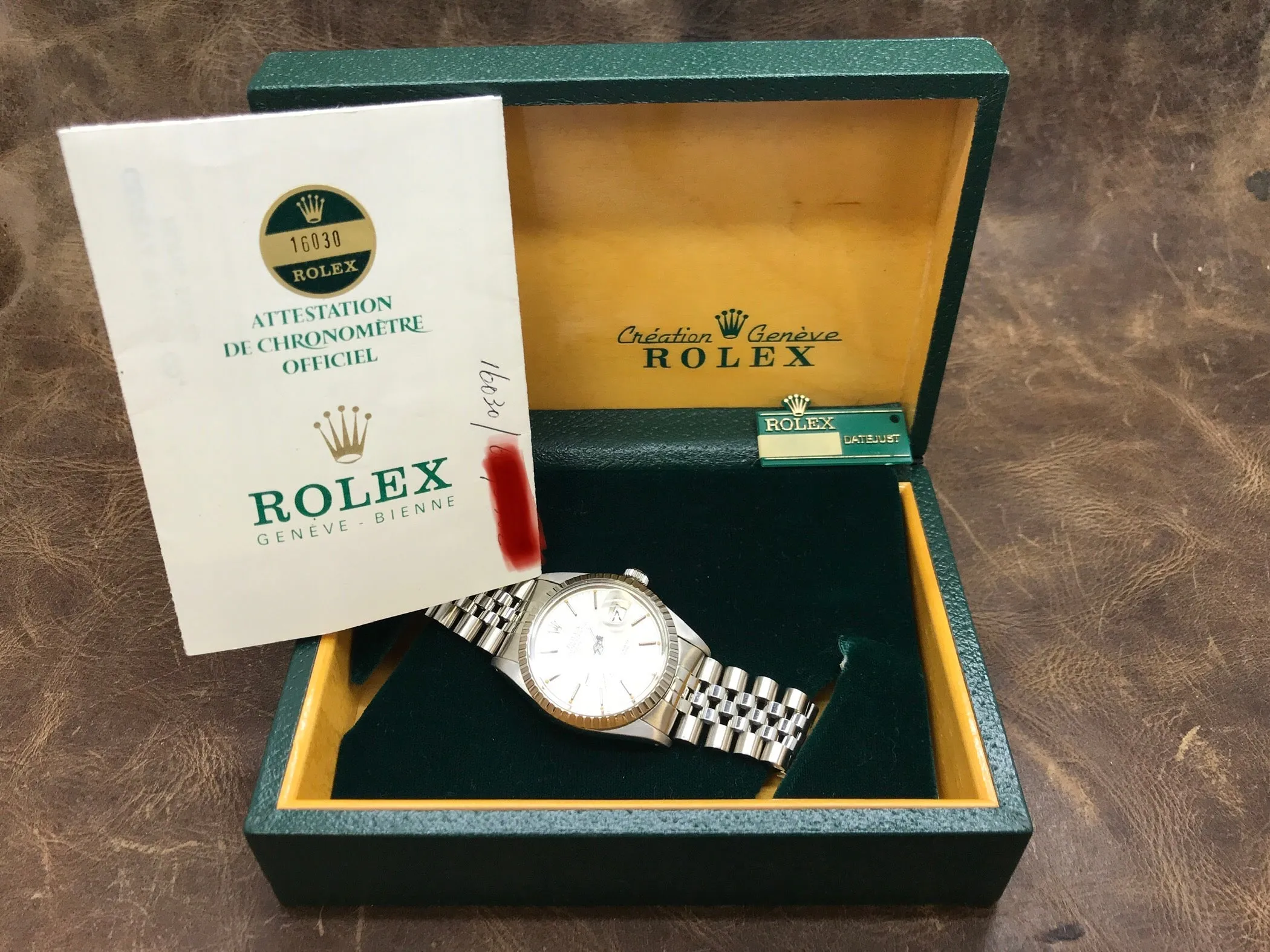 Rolex Datejust 36mm 16030 Silver Dial Automatic Watch