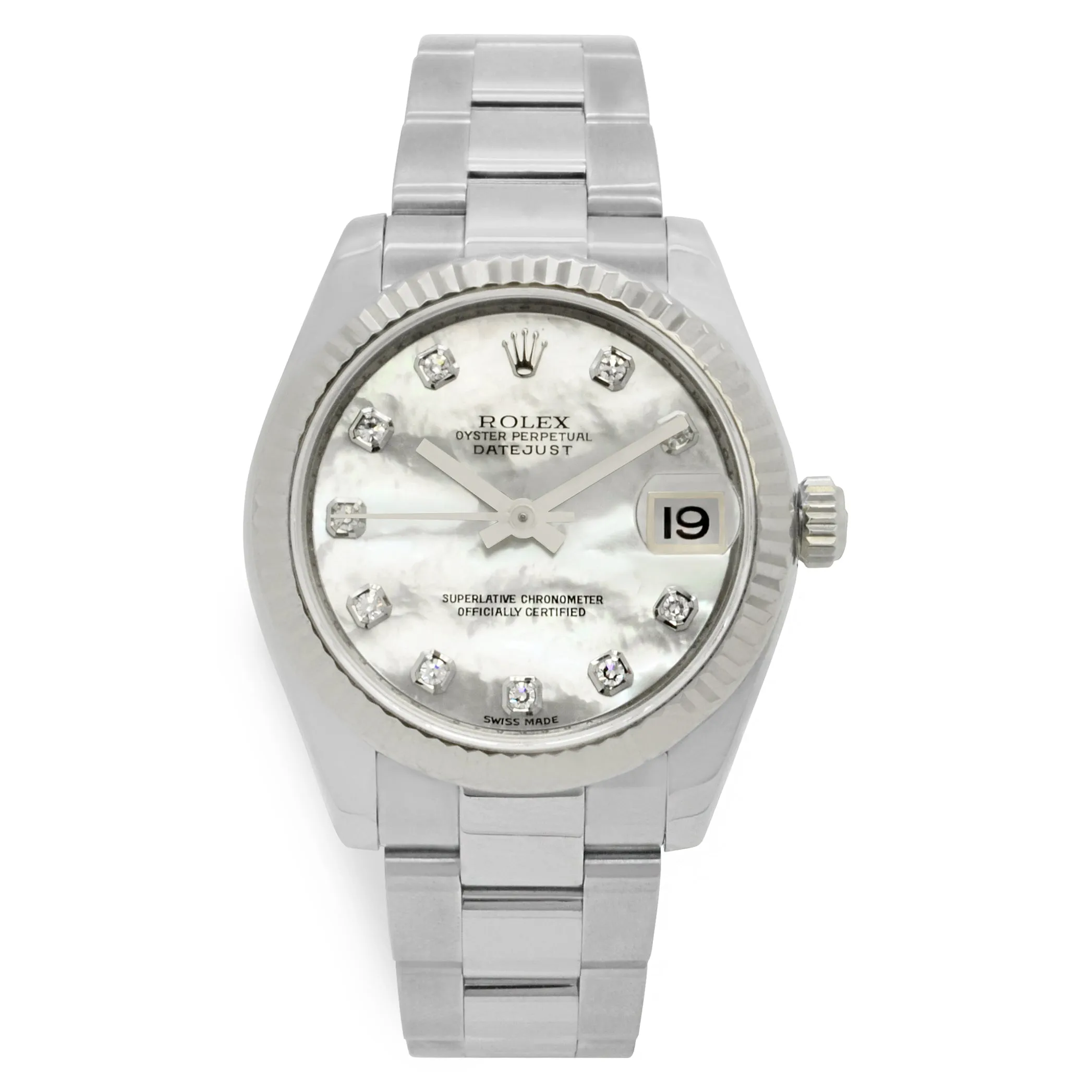 Rolex Datejust Diamond 178274 Mother of Pearl Dial Automatic Women's Watch
