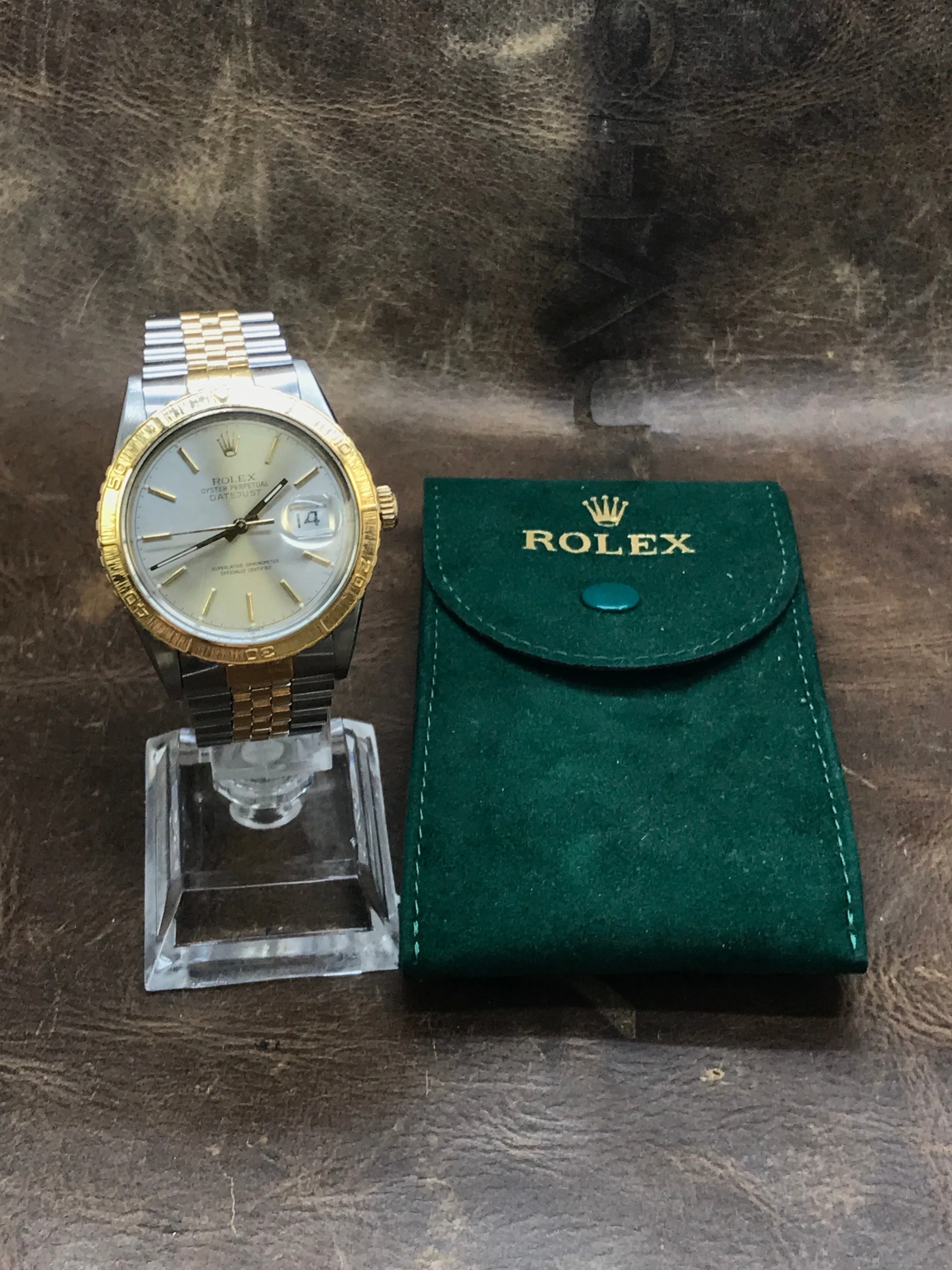 Rolex Datejust Turn-o-graph 16253 Silver Dial Automatic Watch