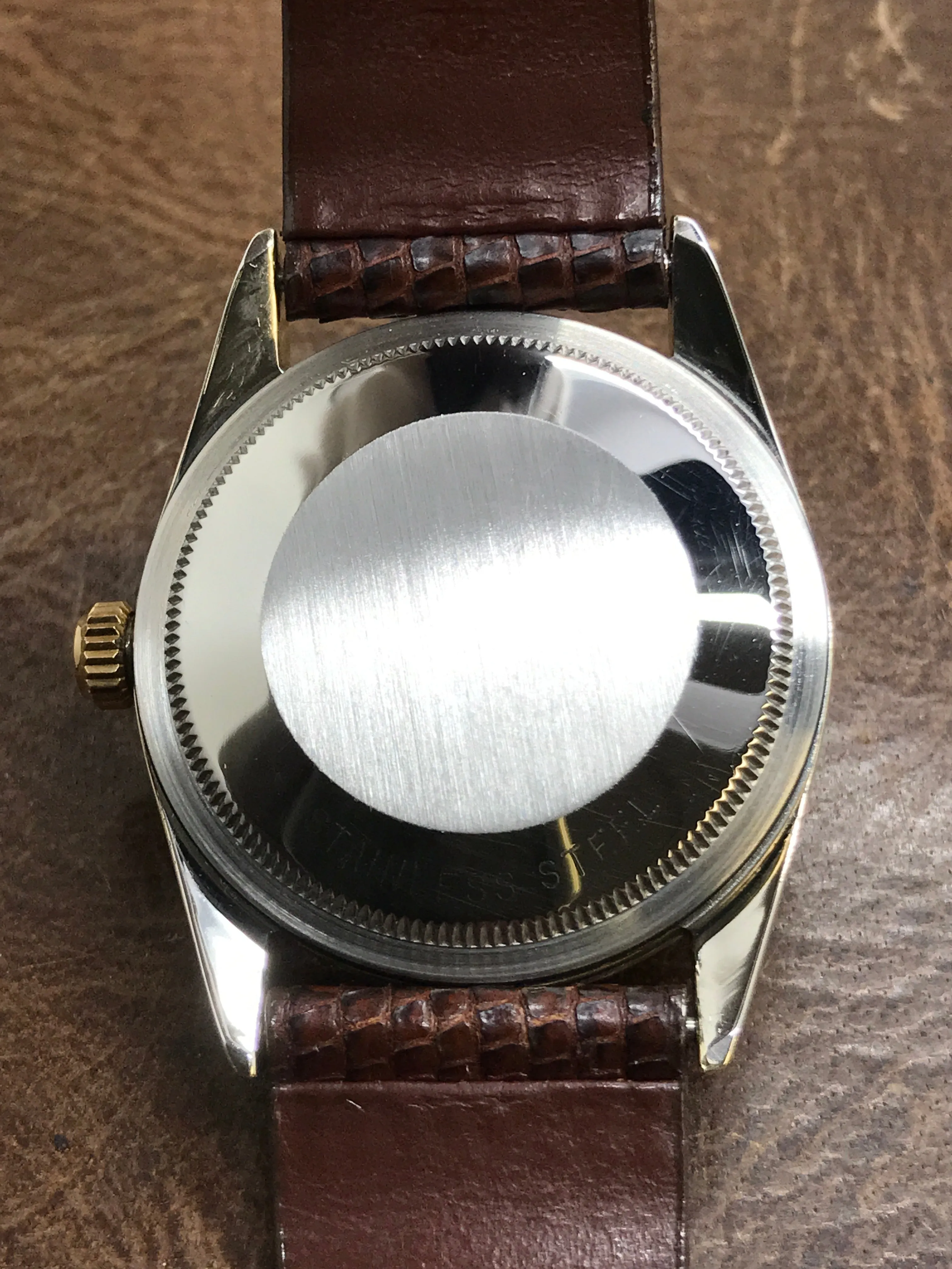 Rolex Oyster Perpetual Date 34mm 1550 Silver Mosaic Dial Automatic Men's Watch