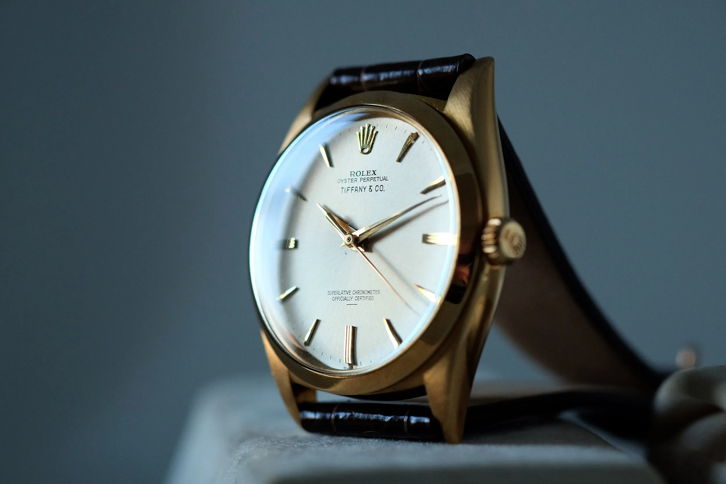 Rolex Oyster Perpetual Tiffany & Cc. with Underline Luminous Dial Ref. 1012