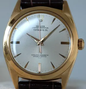 Rolex Oyster Perpetual Tiffany & Cc. with Underline Luminous Dial Ref. 1012