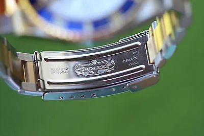 Rolex Submariner 18k Gold Stainless Steel Serti Diamond Sapphire Dial 16613