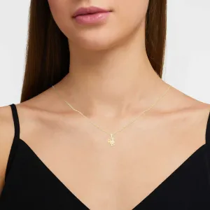 Rooster Cubic Zirconia Pendant With Necklace Set 14K Gold Filled
