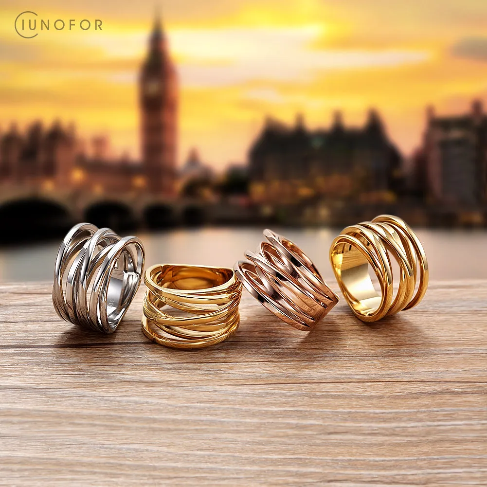 Rose Gold Intertwined Statement Ring