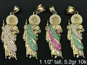 San Judas Pendant with cz's