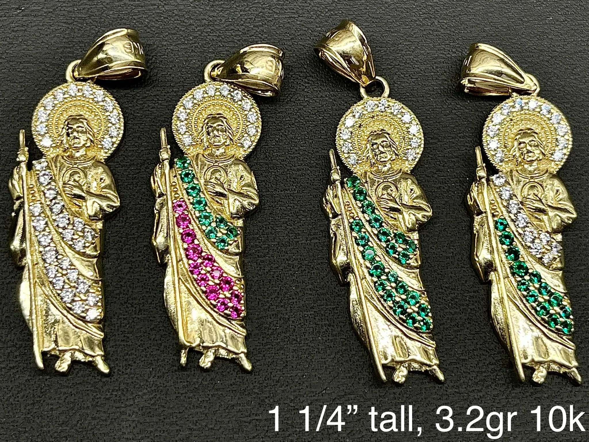 San Judas Pendant with cz's
