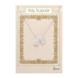 Shell and Silver Scapular on Sterling Silver Necklace (Silver)