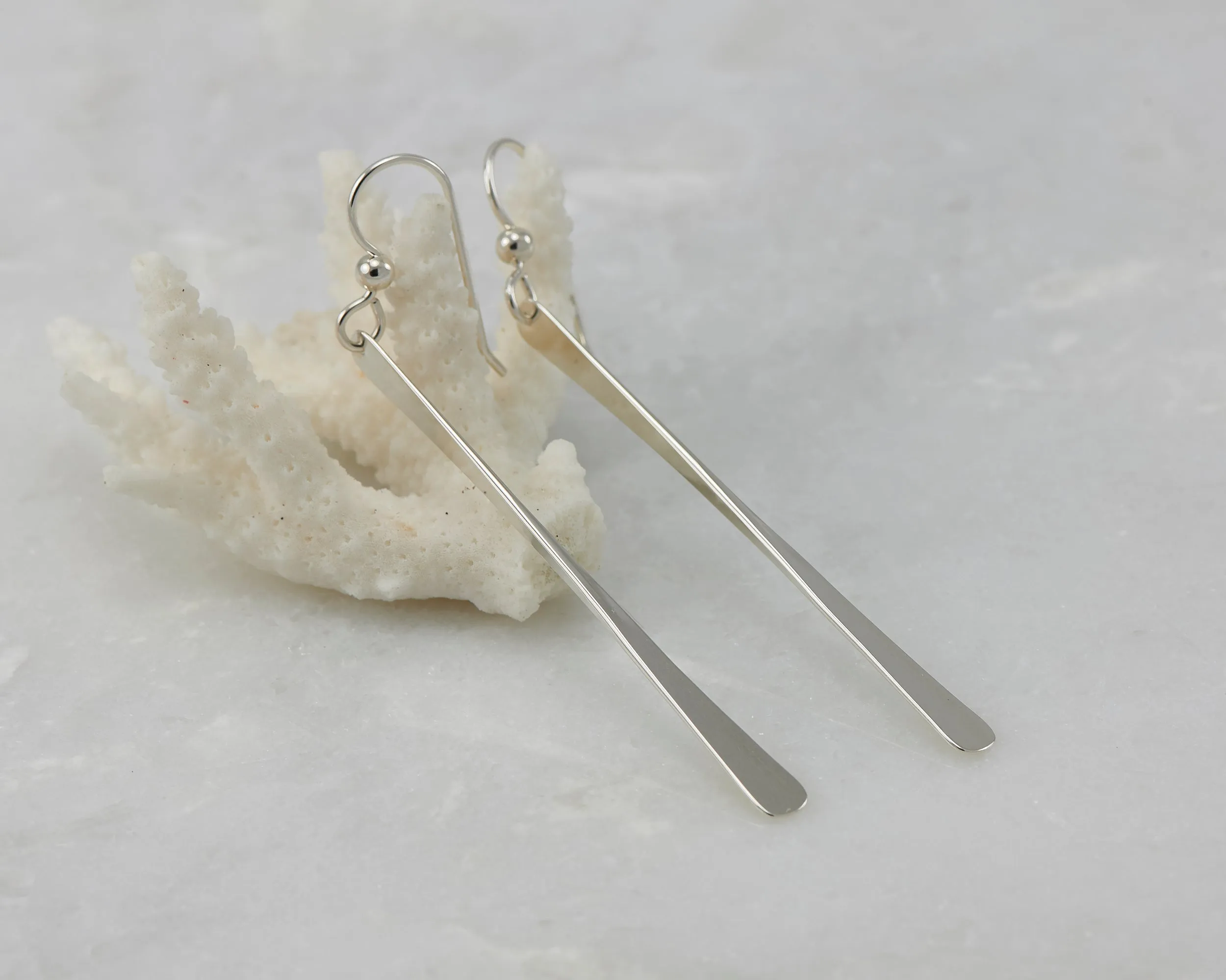 Silver Bar Earrings